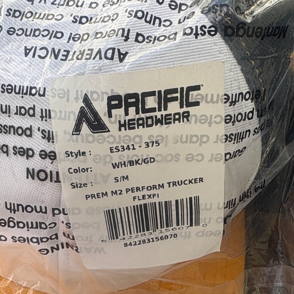 Pacific Headwear ES341 Premium M2 Performance Trucker Flexfit® Hat size S/M - Picture 5 of 5